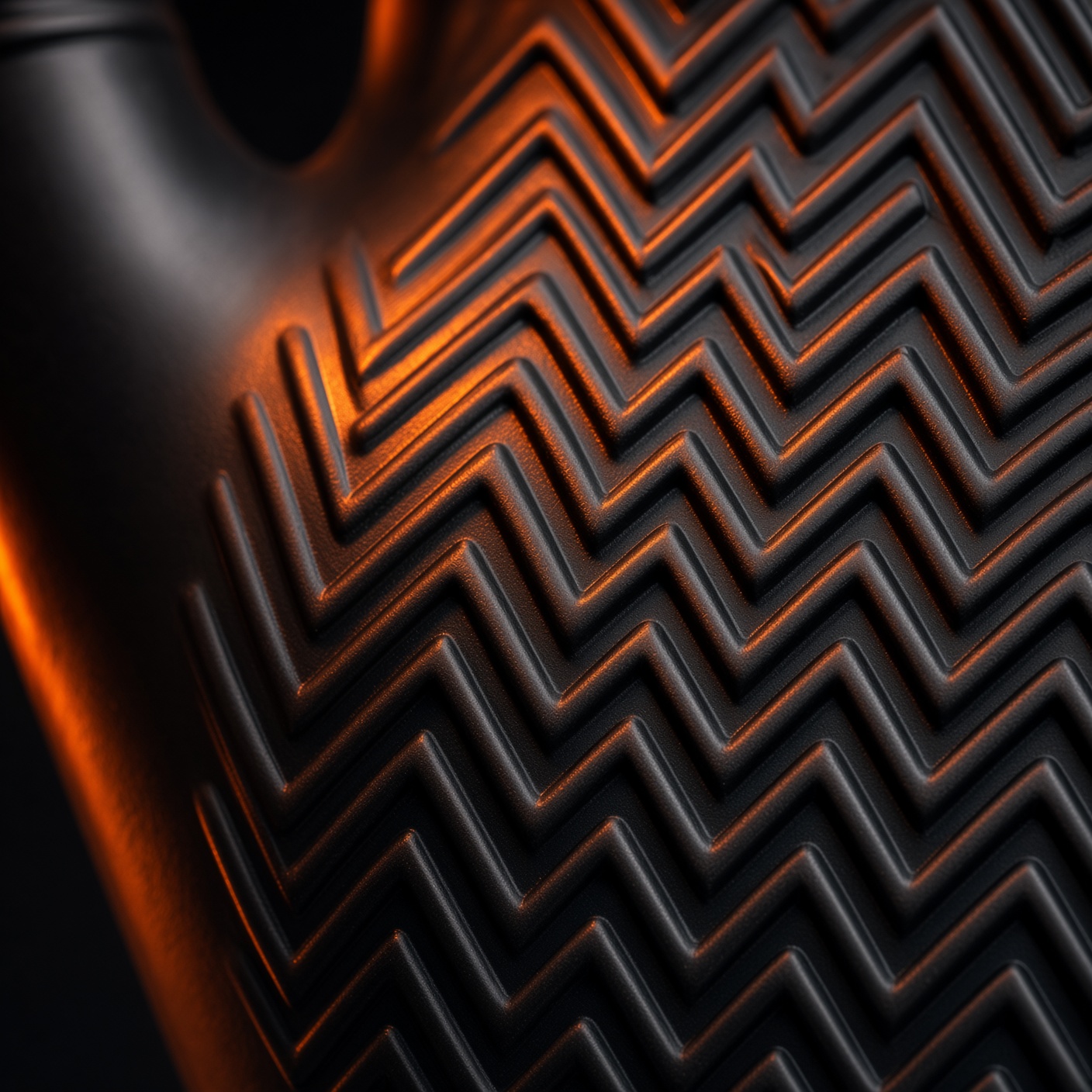 Chevron ridge texture on the palm
